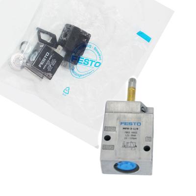 Festo MFH-3-1/8 7802 Válvula solenoide elétrica AC220V Reinicialização mecânica da mola