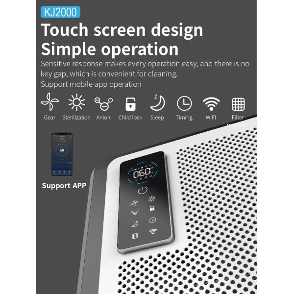 Large Area Medical Air Purifier H14 True Hepa Filter Other Household Medical Devices Household Air Purifiers