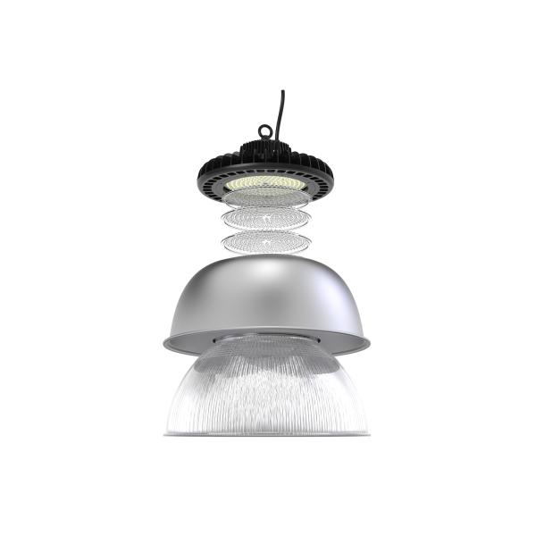 Aluminum 100W IP65 Rating High Bay UFO Lights With Glass Cover