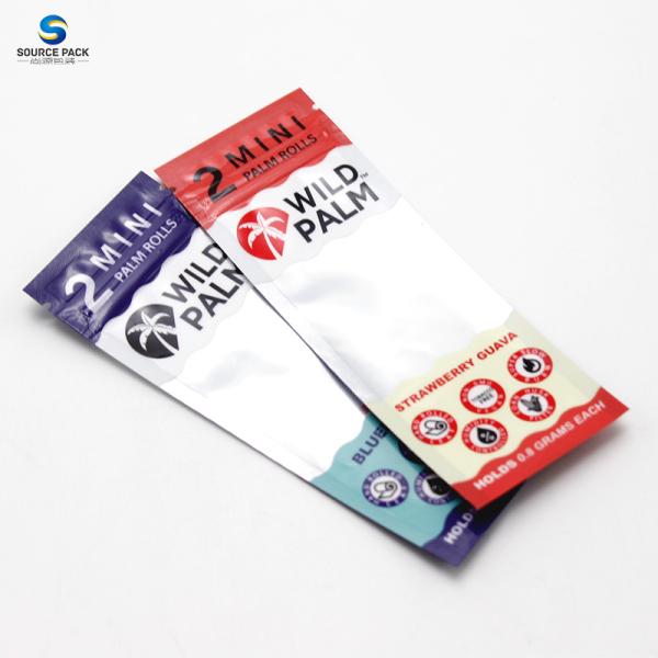 Печать по заказу Сигарные пакеты Пластиковая Mylar упаковка 3 боковые уплотнители Zipper Pouch