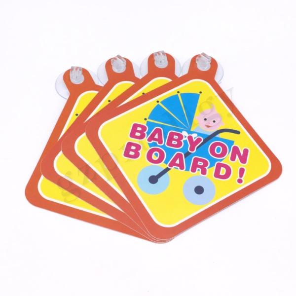 Childproof ABS Car Baby On Board Sticker Anti Abrasion Nontoxic