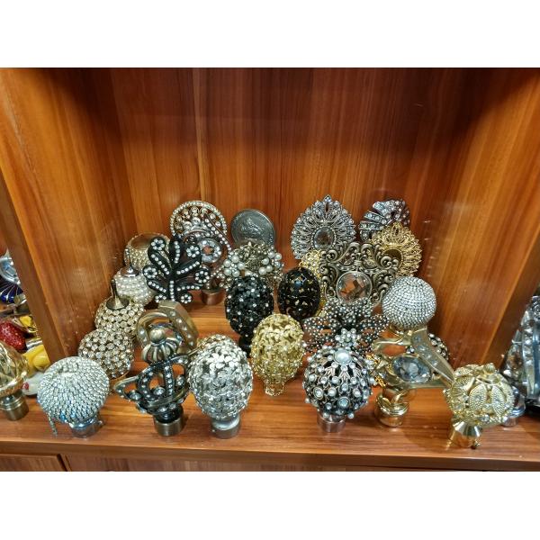 Factory directly wholesale 16/19mm 28mm metal crystal curtain rod accessories