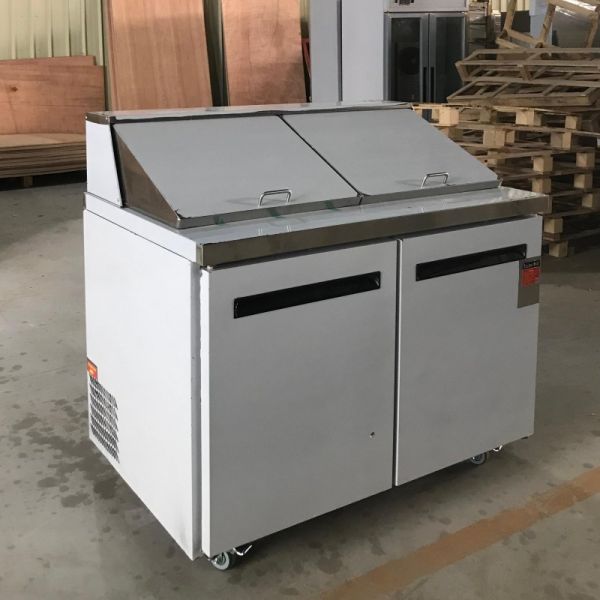 SS201 SS304 Refrigerated Sandwich Prep Table 2 Doors Air Cooling
