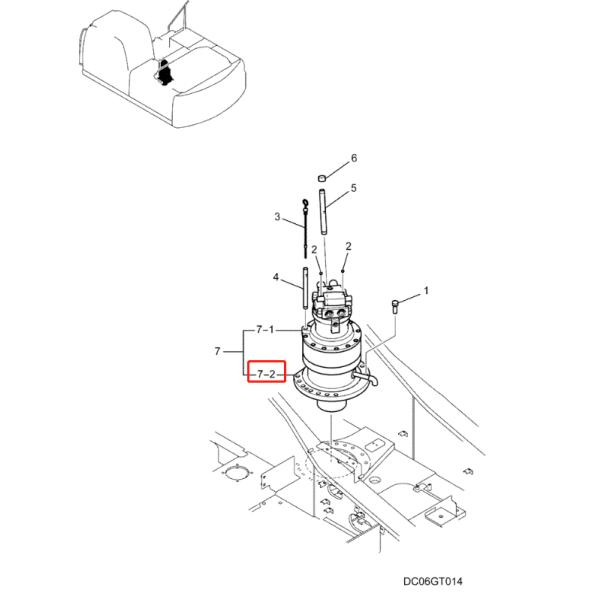 Насос коробки передач качания Kobelco покрывая части SK210-8 YN32W00022F2 планетарной шестерни