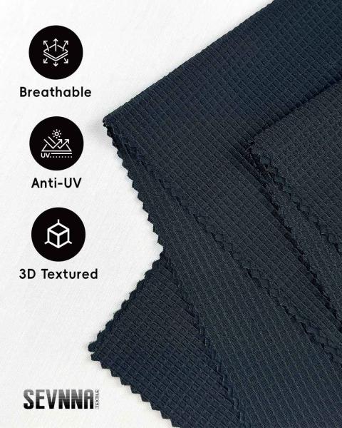 160cm Width UV Protect 50+ Running Fabrics with Recycled Polyester for High-Performance Activewear