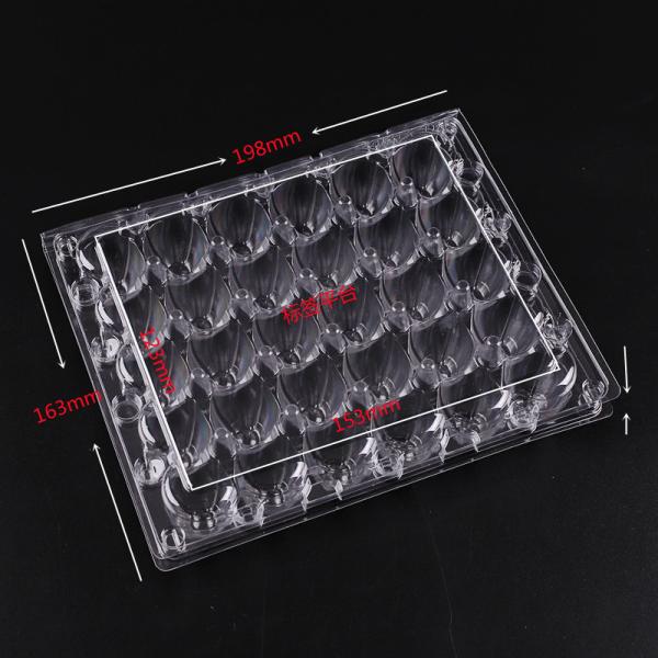 Hinged Plastic Egg Packaging Blister Clamshell 30 Hole Transparent Quail Egg Tray