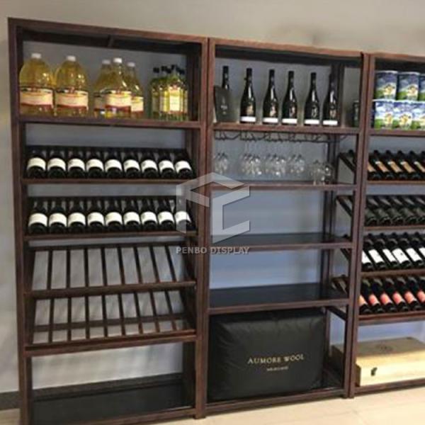 Luxury Metal Champagne Wine Display Cabinet 2000mm High OEM Acceptable