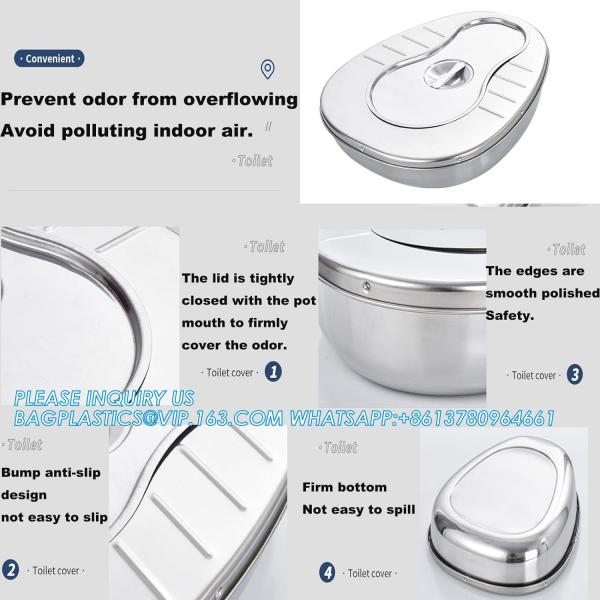 Stable Bedpan Heavy Duty Smoothed Countoured for Bed-Bound Patient,Stainless Steel Bed pan for Medical Centers