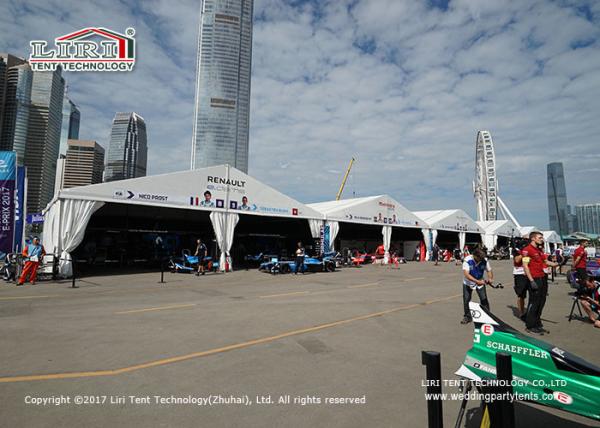 8m 10m White PVC Membrane Aluminum Sports Tents For Formula E Events
