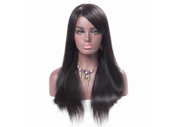 10A Grade Full Lace Human Hair Wigs , Straight Cambodian Hair Full Lace Wigs No Tangle