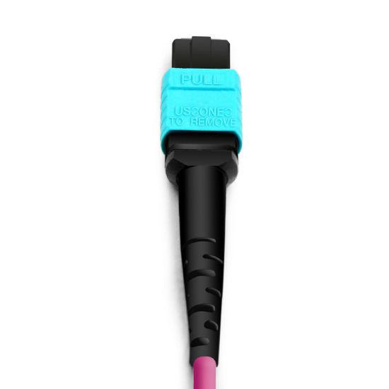 10m (33ft) 12 Fibers Female to Female MTP Trunk Cable Polarity B LSZH Multimode OM4 50/125