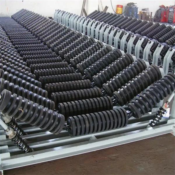 Heavy Duty Troughing Idler Roller Conveyor Belt Components For Mining Material Handling