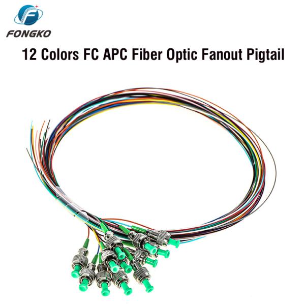 FONGKO 12 コア 0.9mm G652D PVC 光ファイバーピグテイル ブードルピグテイル LC FC SC ST UPC APC 光ファイバーピグテイル