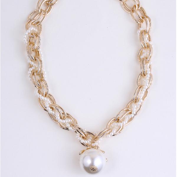 Korean fashion clavicle chain necklace exaggerated imitation pearls