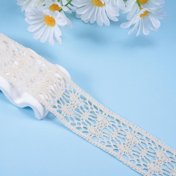 Белый хлопчатобумажный кружевный шнур, вышитая лента, кружевная кружевная ткань