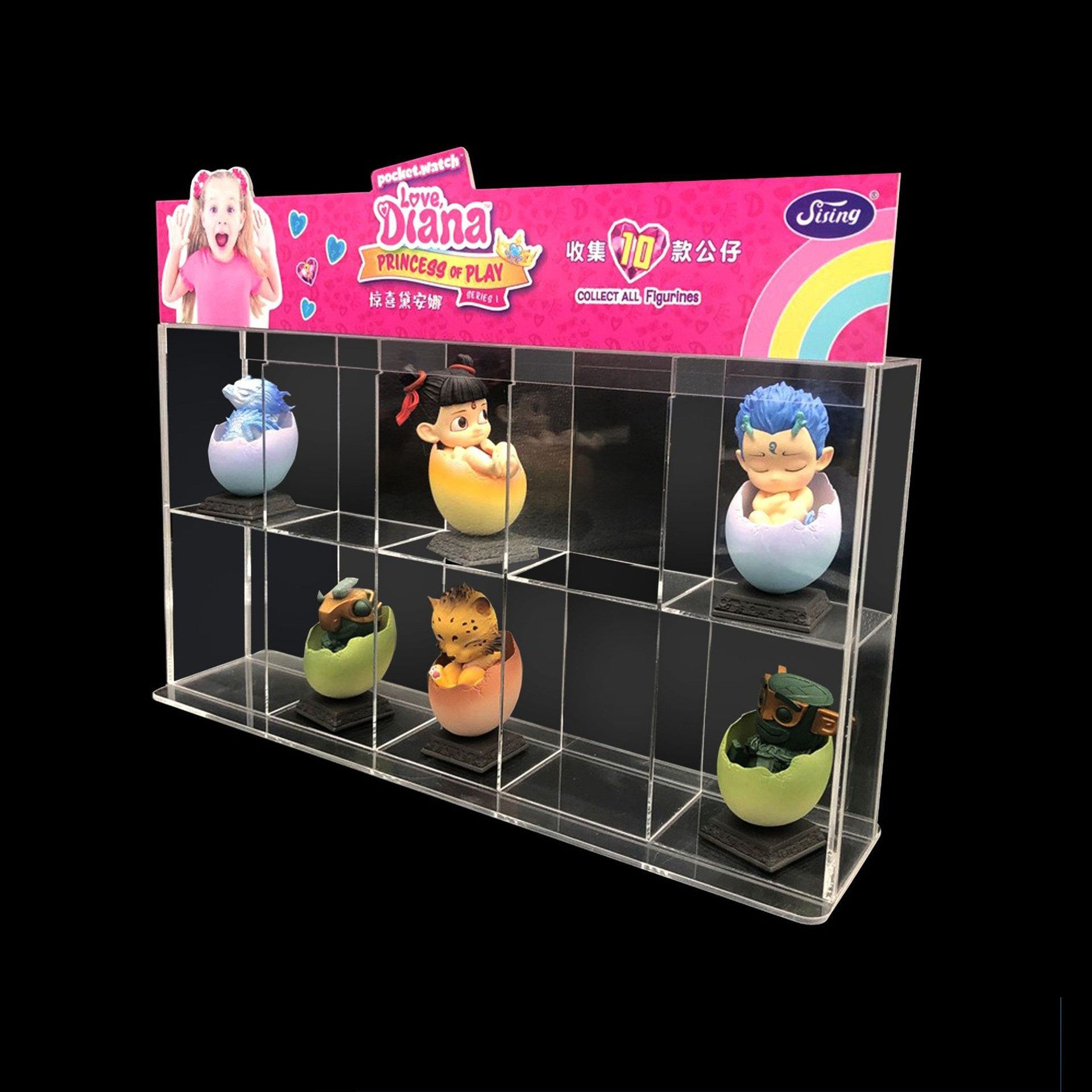 Acrylic Blind Box & Figure Display Rack, Transparent Compartment Dust-Proof Storage Case for Lego Minifigures, Models and Dolls