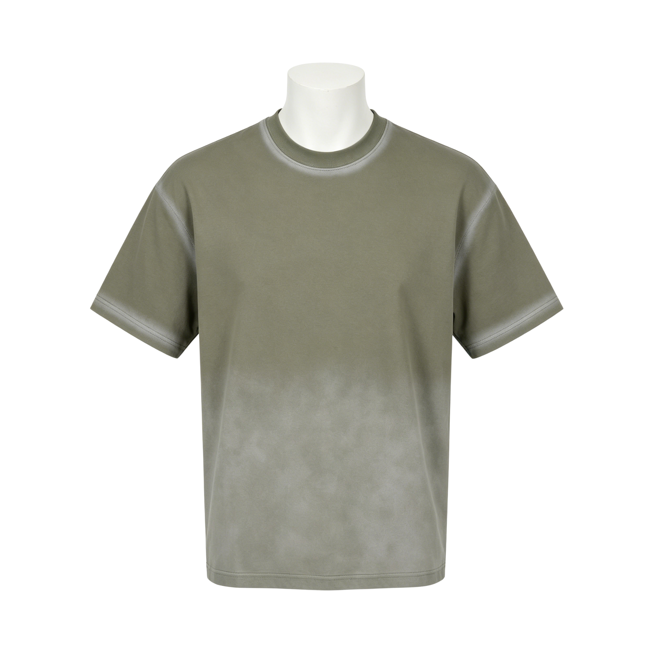 280GSM Heavyweight Cotton Tee Gradient Spray Snow Wash T Shirt Retro