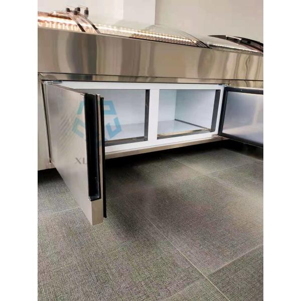 220V Glass Door Chest Freezer R134A Or R290A Painted Steel