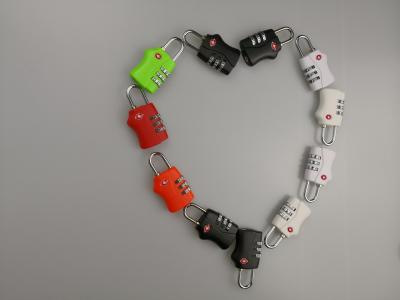 TSA 338 Colorful Travel Bag Locks / TSA Safe Lock PC Material For Suitcase