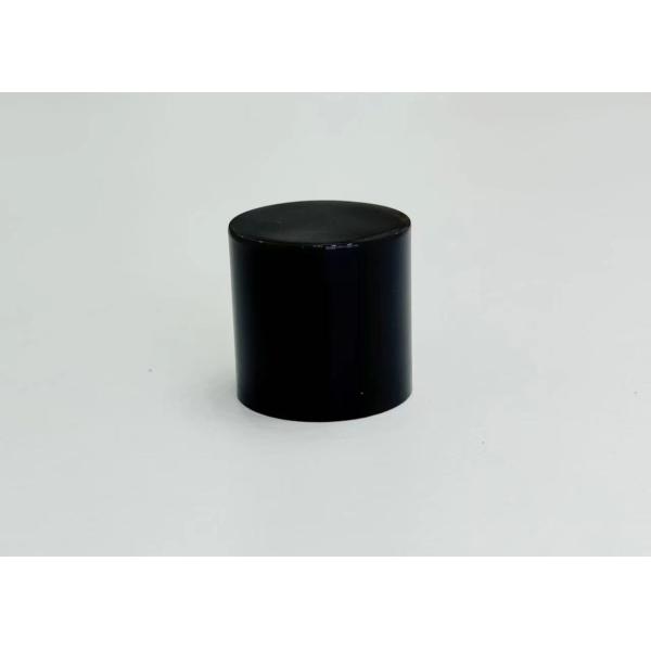 High-grade Shiny Black Zinc Metal Perfume Cap For Custom Fragrance Presentation