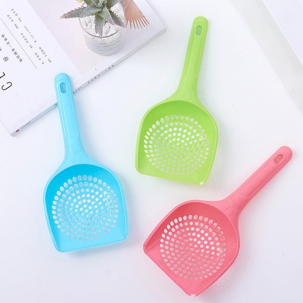 Colorful Pp Plastic Cat Litter Scoop - Cleaner Hair Hamster Litter Box Tool Cleaner Cat Litter Drain Garden Cat Shovel C