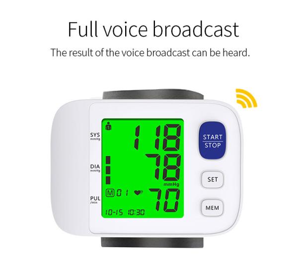 CE ISO Approved Medical BP Monitor Digital Blood Pressure Monitor Wrist spygmomanom