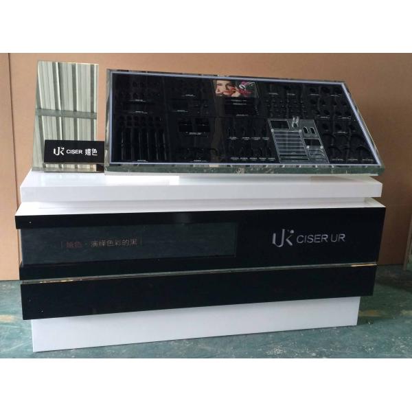 Деревянные косметические полки дисплея для установки магазина поставки красоты легкой