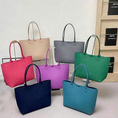 Wholesale Fashion Felt Handbags Custom Logo Colorful Felt Shopping Gift Bag Felt Tote Bag Custom Logo Eco-Friendly Casual Large Capacity Felt Tote Women Felt Bag Handbags Wool Felt Shopping Bag