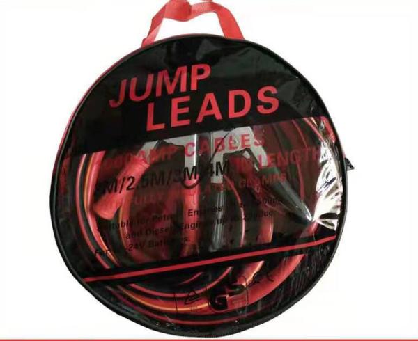 a bateria de carro Jumper Cables de 2m, auto cabo TPR do impulsionador 500A isolou
