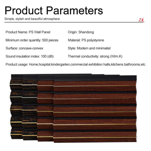 PS Panneau mural intérieur grille imperméable Panneau décoratif en PVC