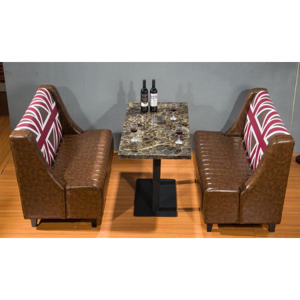 England Commercial Booth Seating Leather Modern Restaurant Banquette Seating Bench