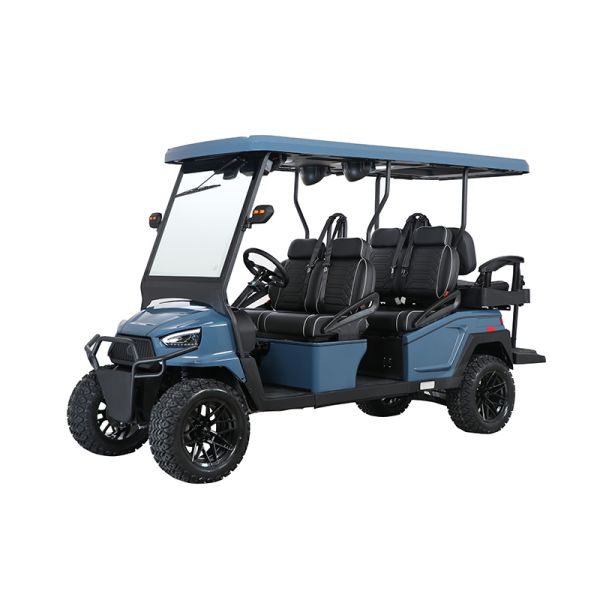 Safe & Comfortable Lifted Electric Golf Buggy with 4 Seats & 2 Rear 72V 450Ah Lithium Battery