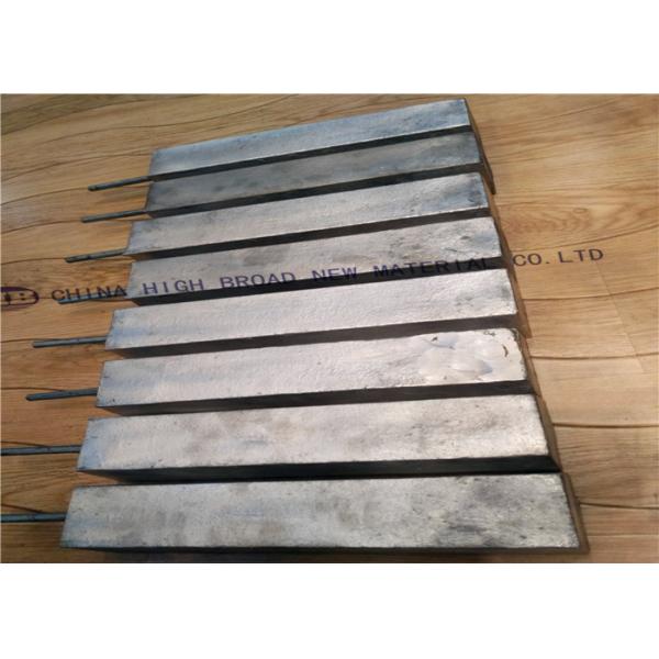 Magnesium sacrificial anode used in  protecting one steel hull
