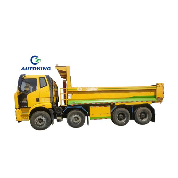 Construction Waste 8*4 Dumper Truck 40000kg FAW Tipper Truck Automatic Unloading