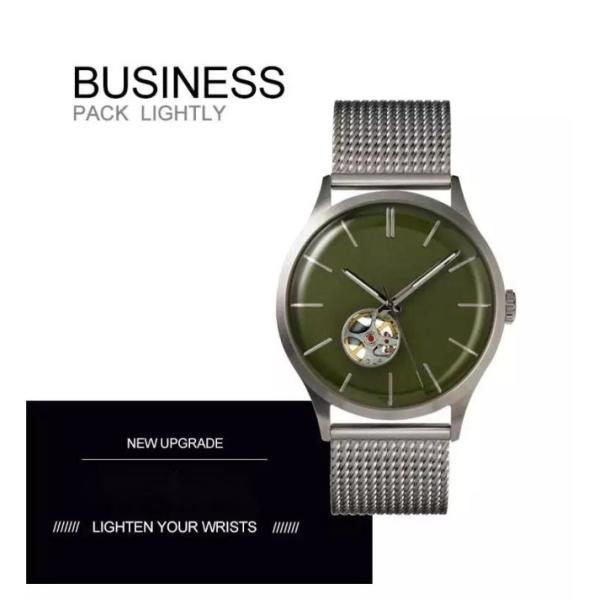 Relógio automático de aço inoxidável do OEM do relógio mecânico automático dos homens de RoHS 42mm