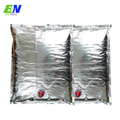 Custom Bag In Box Beverage Wine Cola Oil Milk Water Aseptic Foil Bags With Nozzle
