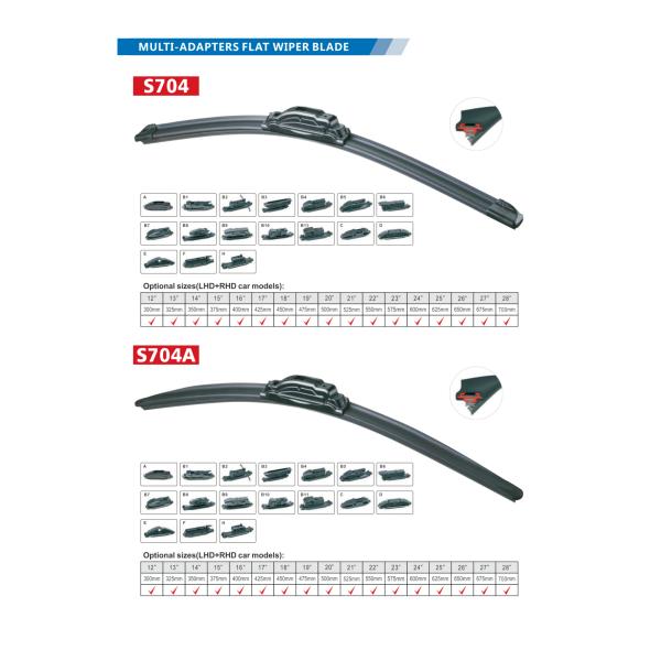 High Quality Hybrid Car Wiper Blade 95% Clean Windshield Rubber Strip Wipers Factory New Auto Accessories