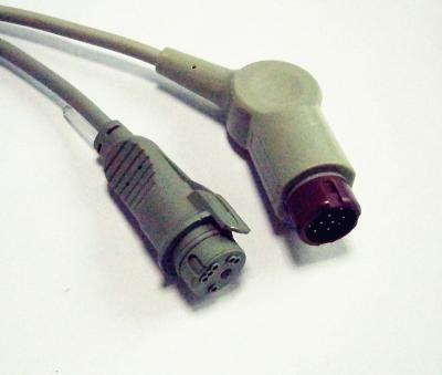 TPU HP Invasive Blood Pressure Cable Round 12 Pin Long Service Life