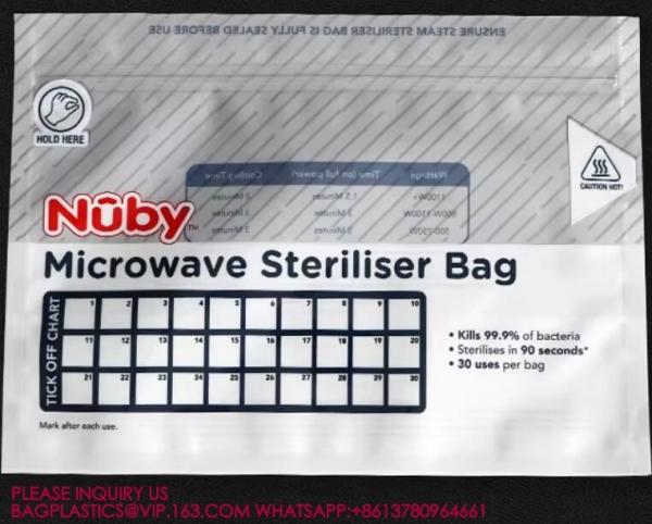 Sterilized Microwave Owen Bag Stand Up Zipper Heating Bags Reusable Microwave Owen Bag