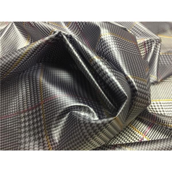 Red / Yellow Lines Printed Printed Leather 0.15mm - 0.20mm Abrasion Resistant