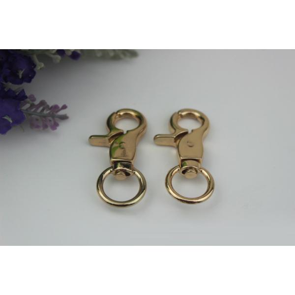 OEM/ODM zinc alloy 13 mm round eye bolt metal dog leash lobster claw swivel snap hook rose for bag accessories