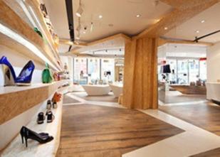 Custom Popular Shanghai Factory  Wooden Cabinet for Garment Store Bag Shoes Display Case  Brand Store Interior Decoratio