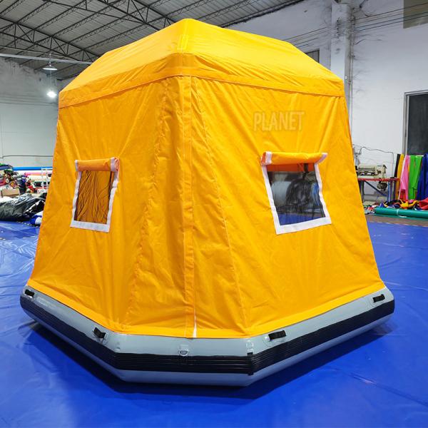 Quente Verão Inflável Água Tenda Flutuante PVC Camping Shoal Balsa Barco Tenda