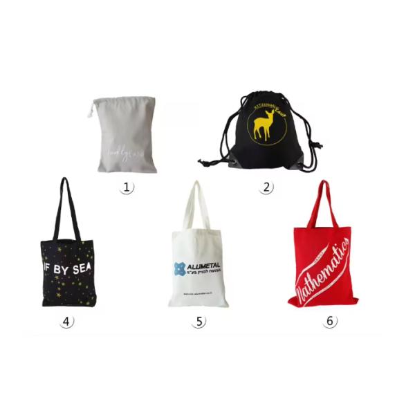 Promotional Personalized Monogram Canvas Tote Bag Shopping With Printed Logo