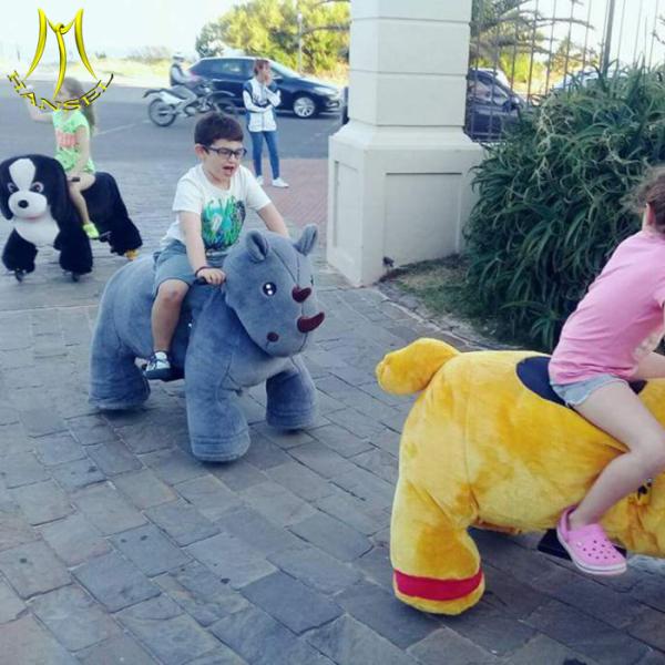 Hansel high attractive kid amusement park trains rides for sale coin game stuffed animal party motorized ride for party