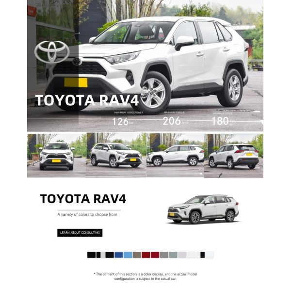 2026 for Toyota RAV4 Riso Urban Edition 2.0L CVT Two-Wheel Drive New Car Model