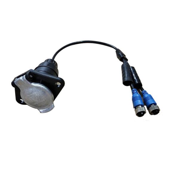 IP67 Trailer Spring Coiled Extension Cord Electrical With 7 Pin Power Signal Plug