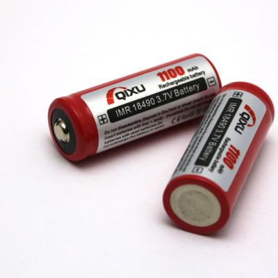 QIXU 18490 1100mah High-Drain flat top LiMn Battery for power tools / mod with E-cig