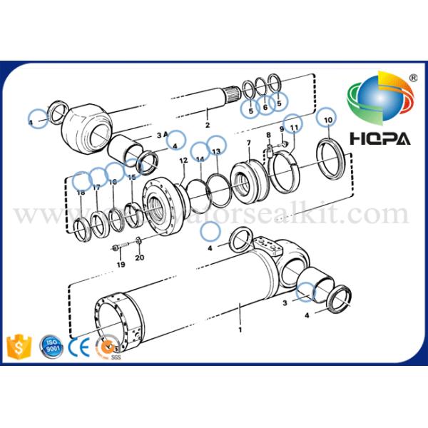 11999892 Rubber O Ring Gasket Seal / Bucket Cylinder Seal Kit L120C L120D