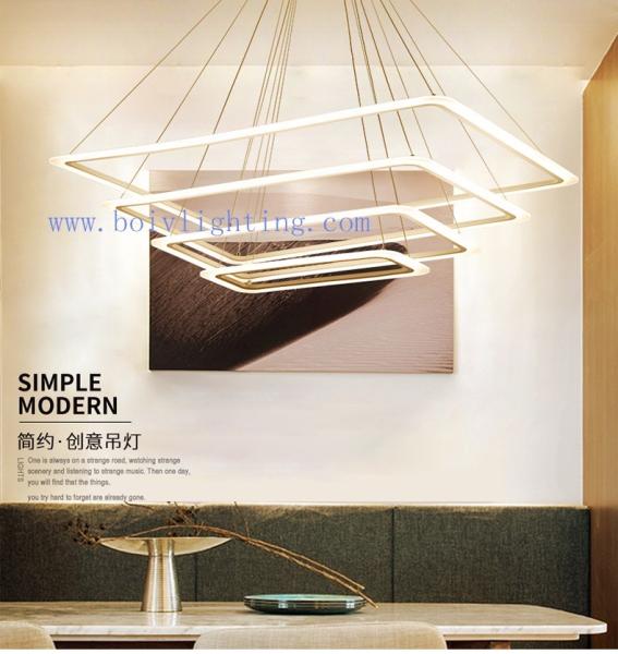 2017 New Modern Rectangle LED Pendant Light With Lamp For Home Decoration